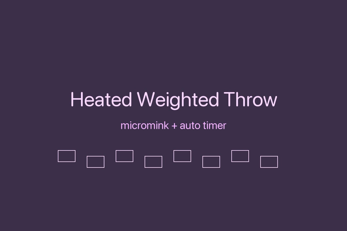 Heated weighted blanket graphic